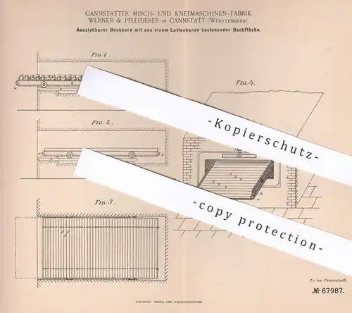 original Patent - Cannstatter Misch- u. Knetmaschinen Fabrik Werner & Pfleiderer , Stuttgart | Backherd | Herd , Bäcker