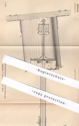 original Patent - Carl August Noack , Dresden , 1889 , Anzeigen der Richtung akustischer Signale | Eisenbahn - Signal