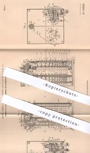 original Patent - Albert James Bates , Joliet , County of Wills , USA , 1897 , Drahtgitter | Draht - Gitter | Zaun !!