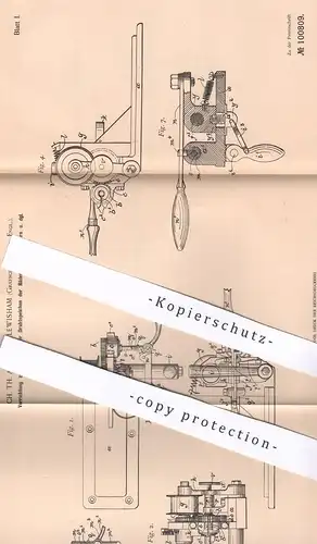 original Patent - Ch. Th. Austen , Lewisham , Grafschaft Kent , England , 1897 , Spannen der Speichen am Fahrrad | Rad !