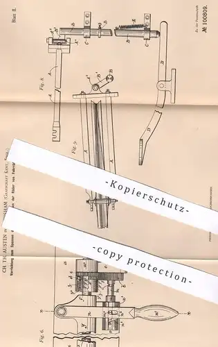 original Patent - Ch. Th. Austen , Lewisham , Grafschaft Kent , England , 1897 , Spannen der Speichen am Fahrrad | Rad !