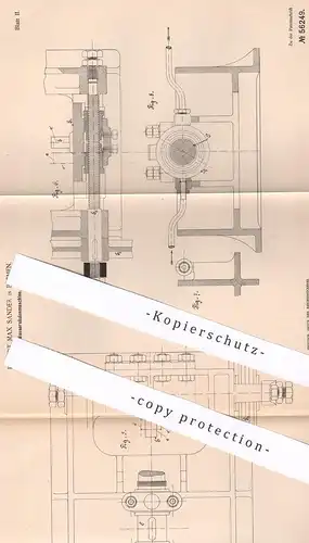 original Patent - Robert Max Sander , Bremen , 1890 , Wassersäulenmaschine | Wassermotor , Wasserkraft , Motor , Wasser