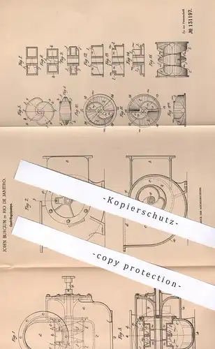 original Patent - John Burgum , Rio de Janeiro , Brasilien , 1901 , Zentrifugalpumpe | Pumpe , Pumpen , Zentrifuge !!