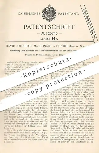 original Patent - David Johnston Mac Donald , Dundee , Forfax , Schottland , 1899 , Webstuhl , Weben , Weber , Weberei