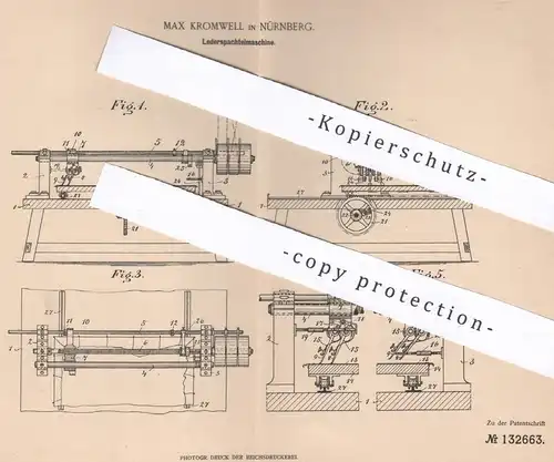 original Patent - Max Kromwell , Nürnberg , 1901 , Lederspachtelmaschine | Leder Spachtel | Gerber , Gerberei , Gerben !