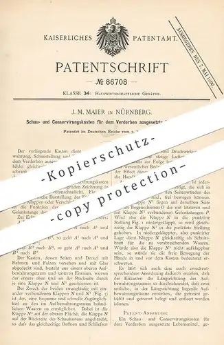 original Patent - J. M. Maier , Nürnberg , 1894 , Konservierungskasten für Lebensmittel | Konservierung , Konserve