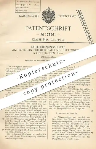 original Patent - Gutehoffnungshütte Aktienverein für Bergbau & Hüttenbetrieb Oberhausen | Wärmespeicher | Dampfmaschine