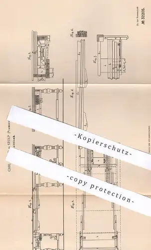 original Patent - Carl Becker , Stolp / Pommern , 1884 , Ausziehtisch | Tisch , Holztisch , Tische , Tischler