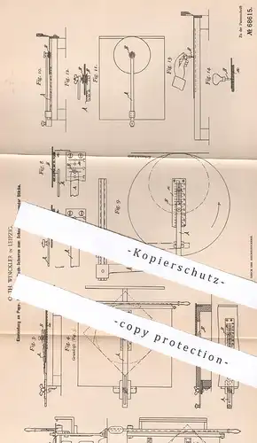 original Patent - O. Th. Winckler , Leipzig , 1892 , Schere für Pappe , Karton , Blech | Buchbinder , Papier !!