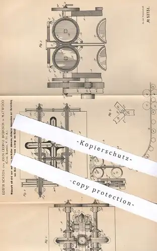 original Patent - Edwin Norton , John George Hodgson , Maywood , Cook , Illinois , USA , 1889 , Walzwerk für Metall !!!