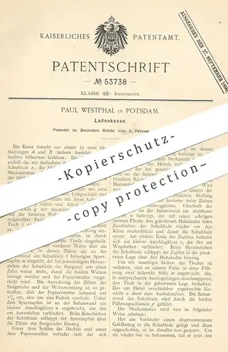 original Patent - Paul Westphal , London , England , 1890 , Ladenkasse | Kasse , Kassen , Laden | Verkauf !!