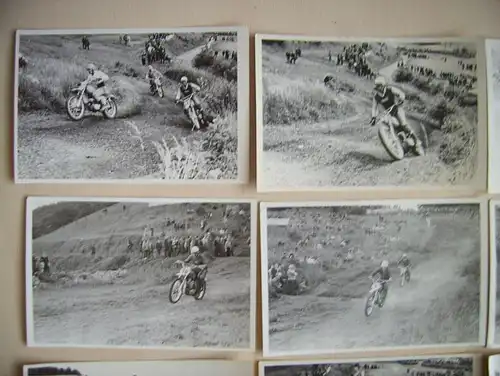 original Fotos , Teterow - Bergring , Moto Cross 60/70er Jahre - Grasbahn -  Motocross !!!
