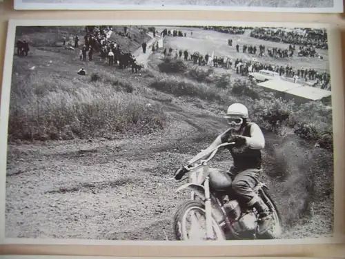 original Fotos , Teterow - Bergring , Moto Cross 60/70er Jahre - Grasbahn -  Motocross !!!
