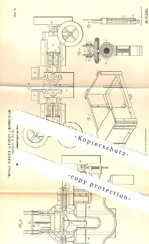 original Patent - Thomas Burlock de Forest , Birmingham  Connecticut USA , 1887 | Maschine zum Nageln von Kisten | Nagel