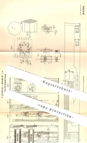 original Patent - F. Renninger , Frankfurt / Main , 1887 , Barometer | Thermometer , Quecksilber , Wetterglas , Wetter