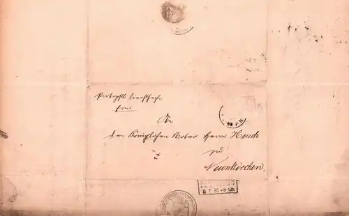 Dokument Adel , Neunkirchen b. Ottweiler ,1885 , Saarbrücken , königlicher Notar !!!
