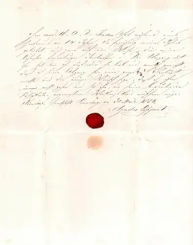 Dokument Adel , A.D. Jensen in Pinneberg , 1854 , Lippert , Niendorf , Hamburg !!!