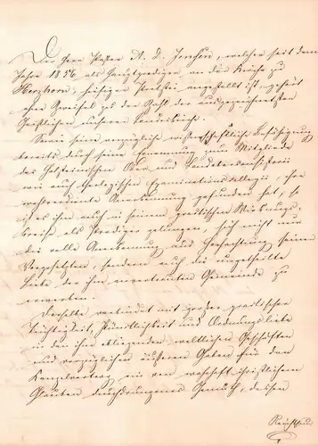 Dokument Adel , Herzhorn , 1861 , Ranzau und Elmshorn , A.D. Jensen , Lüchow !!!