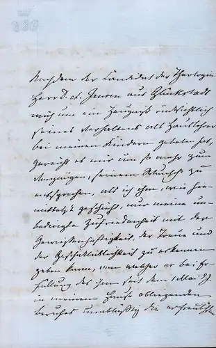 Dokument Adel , Hamburg Altona , 1854 !!!