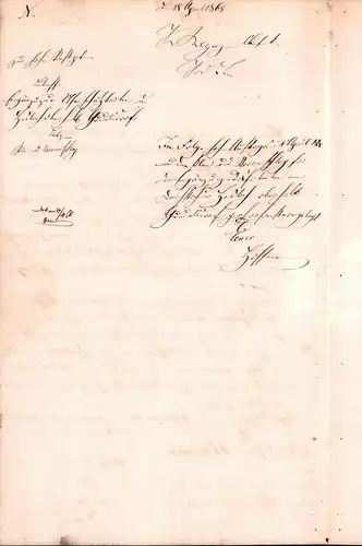 Dokument Adel , Kronach in Oberfranken 1868 , Bayreuth !!!
