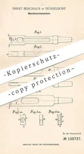 original Patent - Ernst Berghaus , Düsseldorf  1897 , Maschinenstemmeisen | Maschinen Stemmeisen | Holz , Meißel , Hobel