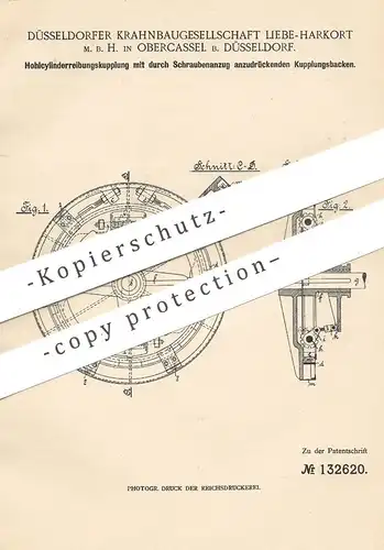 original Patent - Düsseldorfer Krahnbaugesellschaft Liebe Harkort mbH , Oberkassel , Düsseldorf | Kupplung | Eisenbahn