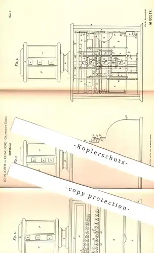 original Patent - John Jofeh , Chingford , Essex , England , 1894 , Kontrollkasse | Kasse , Kassen , Registrierkasse