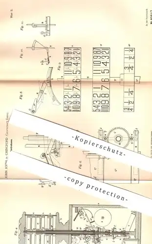 original Patent - John Jofeh , Chingford , Essex , England , 1894 , Kontrollkasse | Kasse , Kassen , Registrierkasse