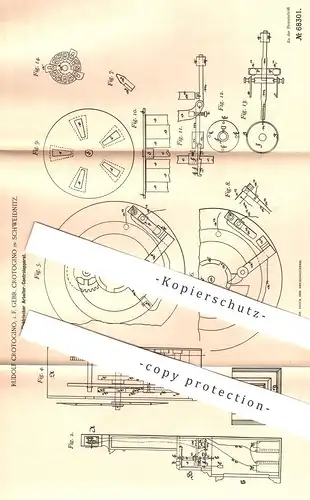 original Patent - Rudolf Crotogino , Schweidnitz , 1892 , Elektrischer Arbeiter - Kontrollapparat | Stechuhr , Uhr !!!