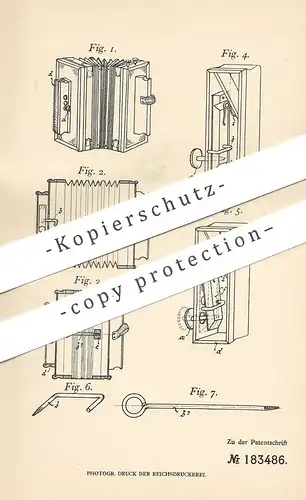 original Patent - Louis Meisel , Brunndöbra , 1906 , Verschluss für Akkordeon | Musikinstrument , Musik !!!