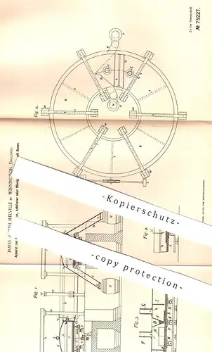 original Patent - James Joseph Melville , Winnington , England , 1893 , Behandlung fester Körper mit Gas | Gase , Chemie