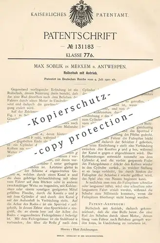 original Patent - Max Soblik , Merxem , Antwerpen , 1901 , Rollschuh mit Antrieb | Rollschuhe , Roller , Sport !!