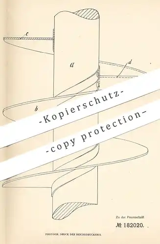 original Patent - Wilhelm Schroer , Dahlerbrück / Hagen / Dortmund , 1906 , Förderschnecke | Walze , Walzwerk , Walzen !