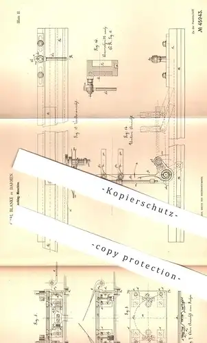 original Patent - Carl Blanke , Barmen , 1888 , Briefumschlag - Maschine | Kuvert , Brief - Umschlag | Post , Papier !!!