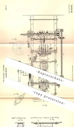 original Patent - Carl Blanke , Barmen , 1888 , Briefumschlag - Maschine | Kuvert , Brief - Umschlag | Post , Papier !!!