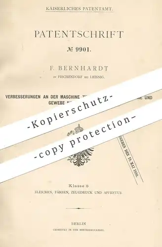 original Patent - F. Bernhardt , Fischendorf / Leisnig , 1879 , Schleuder für Garn u. Gewebe nach dem Waschen | Presse !