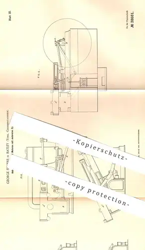 original Patent - George Sellers , Batley , York , England , 1886 , Hebelverbindung bei Motoren mit mehreren Zylindern