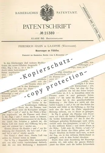 original Patent - Friedrich Hahn , Bad Laasphe / Westfalen  1881 , Füllofen | Ofen , Öfen , Ofenbauer , Heizung Feuerung