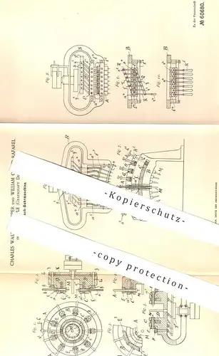 original Patent - Charles Walter Vosper , William Claud Rafarel , Barnstaple , Devon , Exeter | 1891 , Bohrmaschine