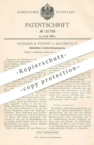 original Patent - Zacharias & Steinert , Magdeburg , 1900 , Nachstellbare Zylinderreibungskupplung | Kupplung , Bremse