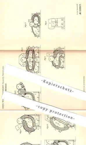 original Patent - James Weir , Cathcart , Glasgow , Schottland  1897 , Röhrenkessel | Kessel , Ofen , Feuerung , Gasofen