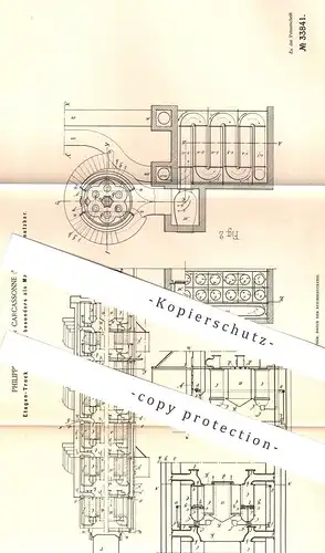 original Patent - Philippe Lauth , Carcassonne , Frankreich , 1885 , Etagen - Trockenapparat | Malzdarre , Malz - Darre