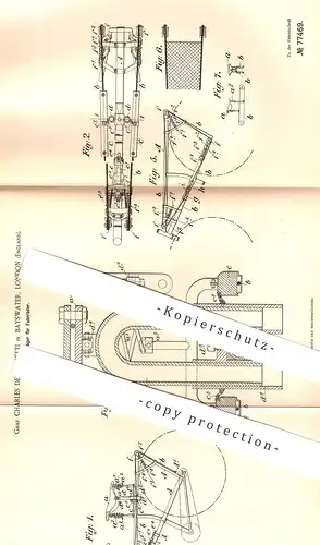 original Patent - Graf Charles de Rossetti , Bayswater , London , England | Sattelträger für Fahrräder | Fahrrad Sattel