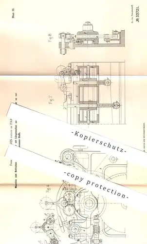 original Patent - Desbruères Frères , Paris , Frankreich , 1885 , Bedrucken von Stoff mit Längenmaßen | Schneider !!!