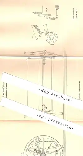 original Patent - Franz Richter , Döbeln / Sachsen , 1889 , Saatkasten - Regulierung für Säemaschine | Aussaat , Saat !!