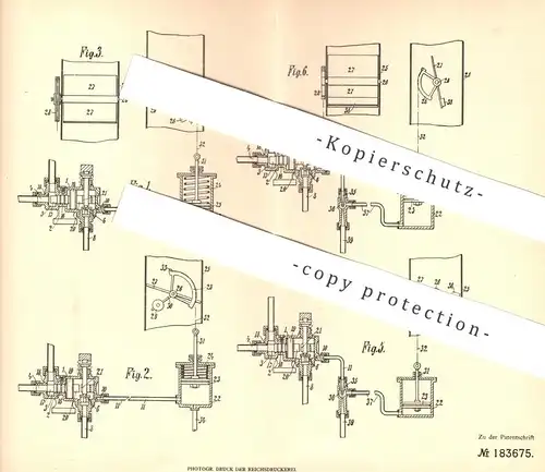 original Patent - Franz Marcotty , Berlin / Schöneberg , 1906 , Zug- u. Dampfspannungsregelung bei Kesselfeuerung | Ofen