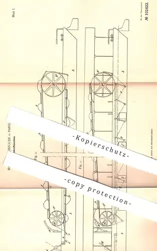 original Patent - Marius Rochegude , Paris , Frankreich , 1898 , Stromkraftmaschine | Strom - Motor , Hydraulik Motoren