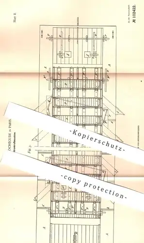 original Patent - Marius Rochegude , Paris , Frankreich , 1898 , Stromkraftmaschine | Strom - Motor , Hydraulik Motoren