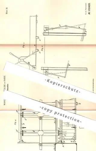 original Patent - Marius Rochegude , Paris , Frankreich , 1898 , Stromkraftmaschine | Strom - Motor , Hydraulik Motoren