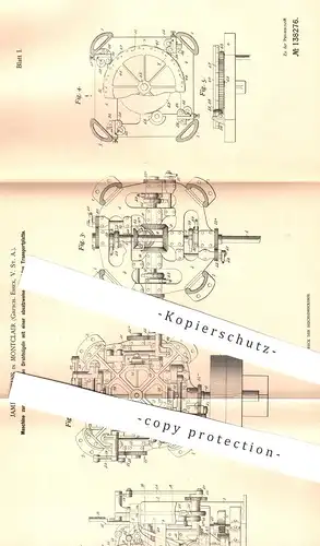 original Patent - James Atkins , Montclair , Essex , USA , 1900 , Drahtnagel - Herstellung | Nagel , Nägel , Draht